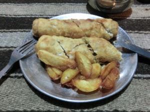 夕食の揚げ春巻き 夕食の揚げ春巻き